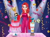 Mermaid Cake Cooking Design image