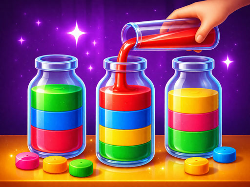 Sortare de apă magică: puzzle color