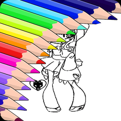Anime Cat Girl Pagini de colorat