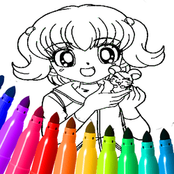 Pagini de colorat Anime pentru copii