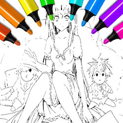 Anime Vampire Girl Pagini de colorat