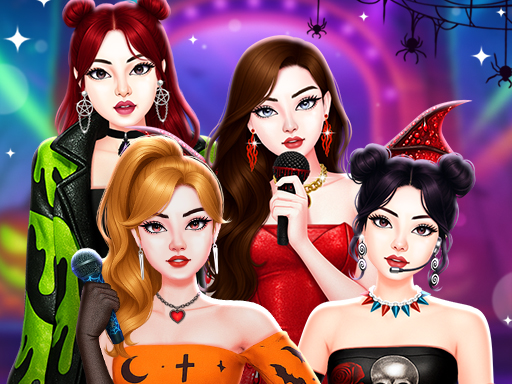 Concert de Halloween roz negru