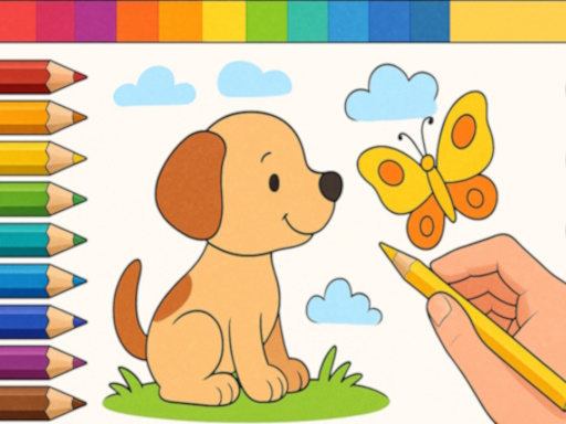 Trage cu creione Carte de colorat!