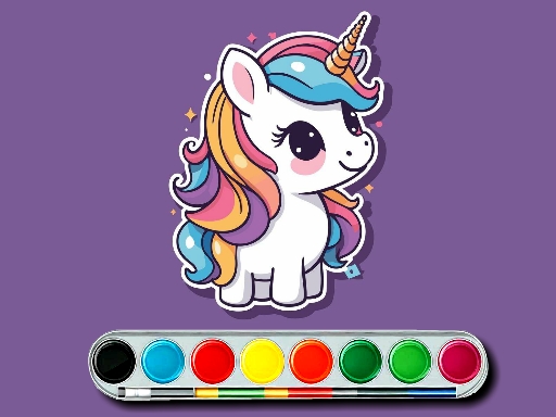 Unicorn provocare de colorat