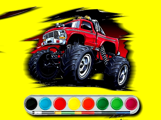 Jeep monstru colorat