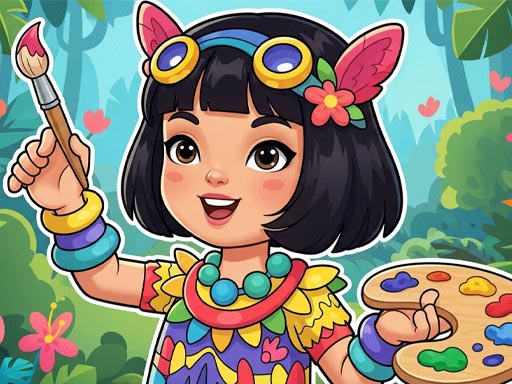Jungle Girl: Pagini de colorat