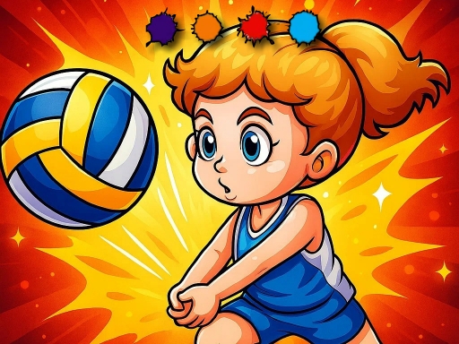 Volei Fun de colorat