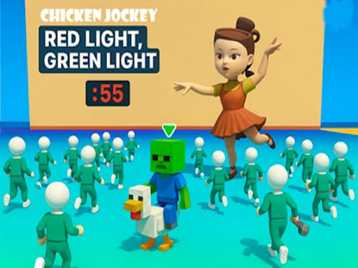 Jockey de pui: Lumina rosie verde